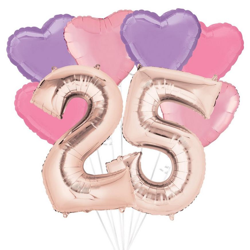 Premium Happy 25 Balloon Bouquet, 14pc